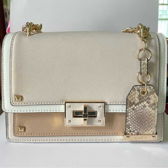 ALDO Byworth Crossbody Bag Cream Tan White Gold - Picture 6 of 8